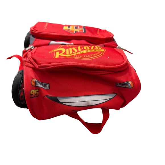 Disney Lightning McQueen Car Shaped Toddler Size Backpack 95 Rusteze - Picture 3 of 7